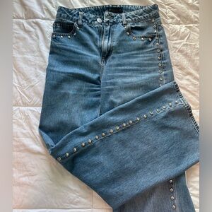 House of Harlow 1960 Blue Studded Straight Leg Jeans